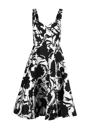 Michael Kors Collection bustier floral-print dress - Black