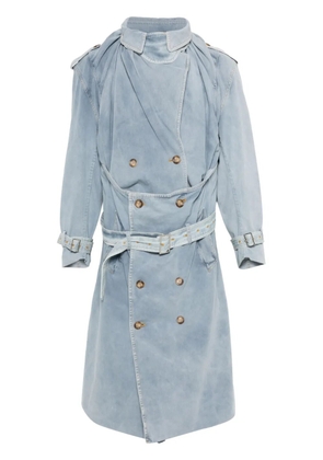 JUNTAE KIM Corset trench coat - Blue