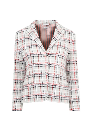 Thom Browne high break tweed jacket - Neutrals