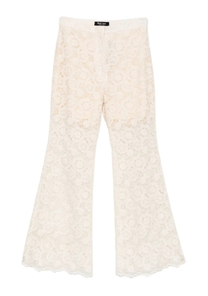 BLAKLACE floral lace trousers - White