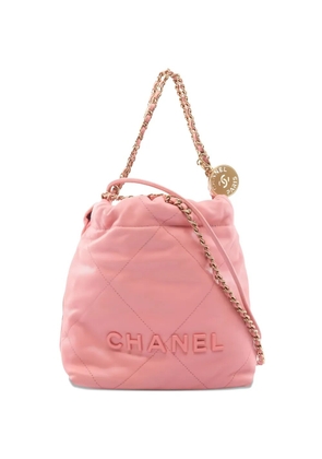 CHANEL Pre-Owned 2021 22 Mini quilted chain shoulder bag - Pink
