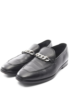 Jimmy Choo Pre-Owned 2000s chain leather loafers - Black
