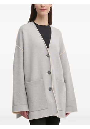 OUI patch pocket cardigan - Grey