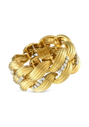 David Webb 18K yellow gold diamond bracelet