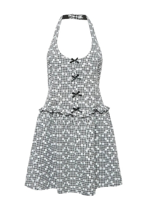 For Love And Lemons floral-print embroidered mini dress - White