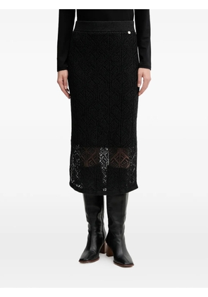 Joseph Ribkoff lace panel skirt - Black
