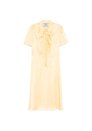 Prada ruffled midi dress - Yellow
