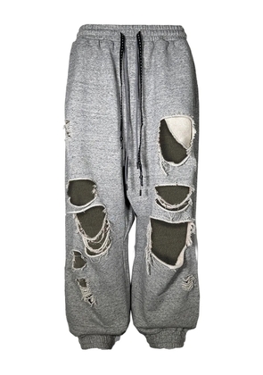 Mostly Heard Rarely Seen distressed track pants - Grey