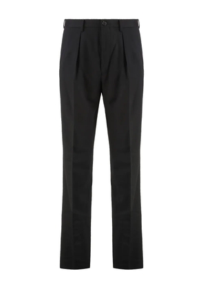 slowear pleated cotton trousers - Black
