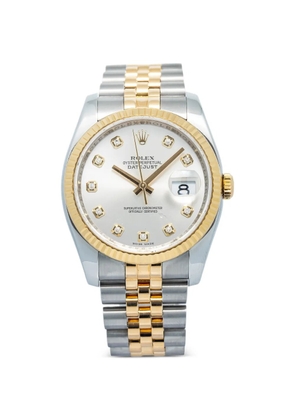 Rolex Datejust fluted bezel 36mm watch - Silver