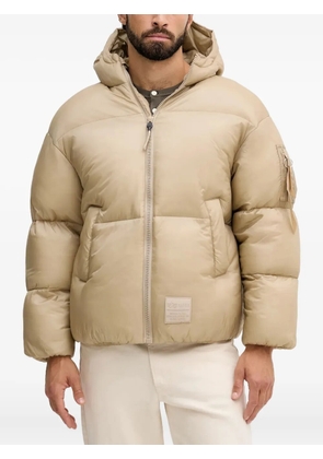 Alpha Industries Cloud puffer hooded zipped jacket - Neutrals