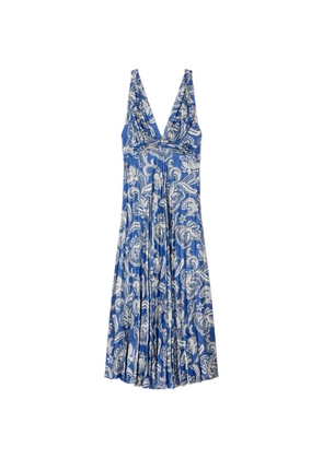 SANDRO V-neck paisley-print dress - Blue