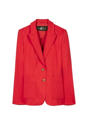 Luisa Cerano two-button gabardine blazer - Red