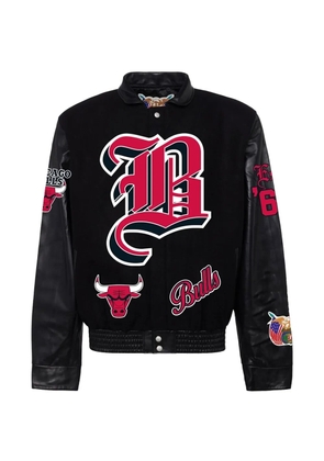 Jeff Hamilton logo-patch reversible bomber jacket - Black