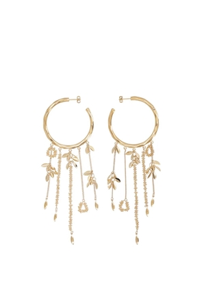ISABEL MARANT floral hoop earrings - Gold