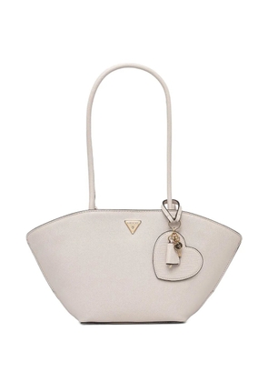 GUESS USA Bolena heart charm shoulder bag - Neutrals
