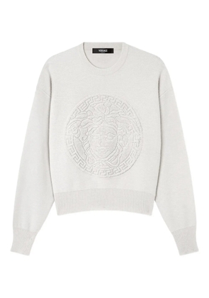 Versace Medusa-motif crew-neck sweater - Grey
