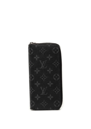 Louis Vuitton Pre-Owned 2020-2025 Monogram Eclipse Vertical Zippy Wallet long wallets - Black