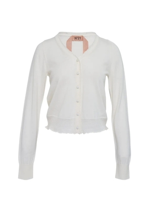 Nº21 V-neck cardigan - White