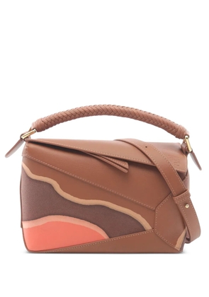 Loewe Pre-Owned 2021-2025 Small Nappa Calf Landscape Puzzle Edge satchel - Brown