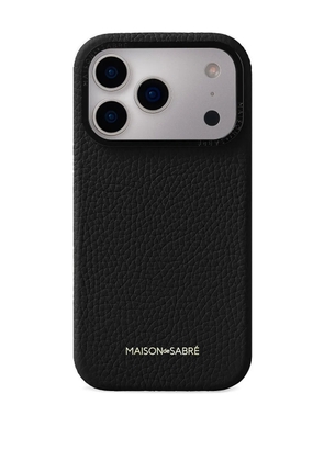 MAISON de SABRÉ leather iPhone 17 Pro case - Black