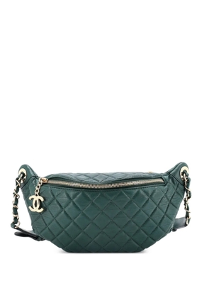 CHANEL Pre-Owned Banane Waist Bag Quilted Leather belt bag - Green