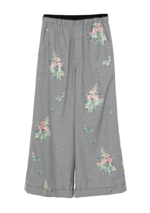 Bed J.W. Ford floral embroidered trousers - Grey