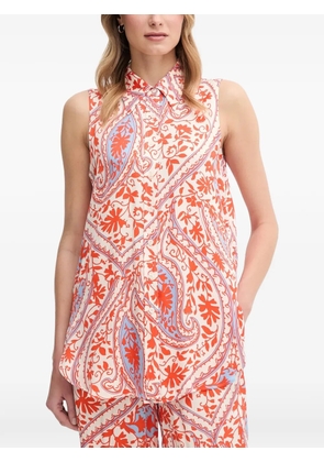 Marc Aurel collared patterned top - Neutrals