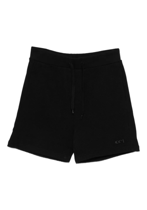 CIARAN textured drawstring track shorts - Black