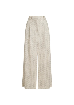 Brunello Cucinelli chevron maxi skirt - Neutrals