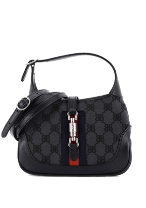 Balenciaga Pre-Owned x Gucci The Hacker Project Jackie 1961 BB Canvas Mini hobo bag - Black