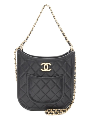 CHANEL Pre-Owned 2021s Hobo Chain quilted cross body bag - Black