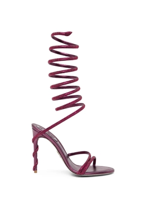 René Caovilla embellished spiral sandals - Red