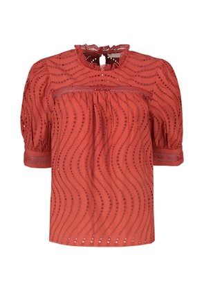 Ulla Johnson Virginia ruffled blouse - Red