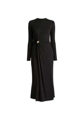 Vince side drape midi dress - Black