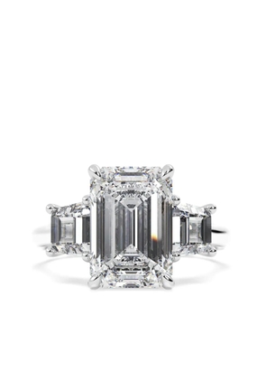 Tilla 14K white gold emerald lab-grown diamond ring - Silver