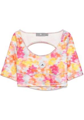 adidas by Stella McCartney abstract-print crop top - Pink