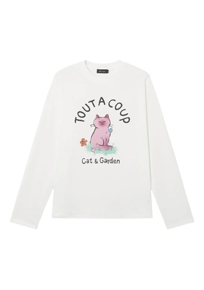 tout a coup logo-print T-shirt - White