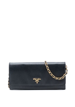Prada Pre-Owned 2013-2025 Saffiano Lux Wallet On Chain crossbody bag - Black