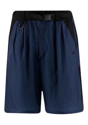 Y-3 logo-print shorts - Blue