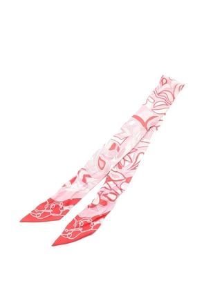 Hermès Pre-Owned Folklore ribbon scarf - Pink