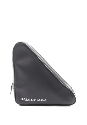 Balenciaga Pre-Owned 2010s Triangle leather clutch bag - Black
