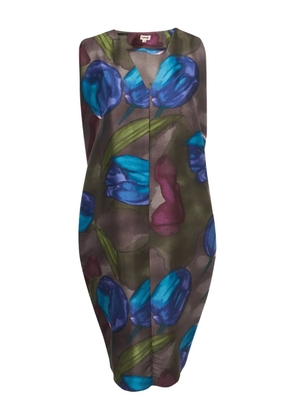 Kenzo Pre-Owned tulip-print mini dress - Brown