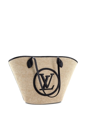 Louis Vuitton Pre-Owned Saint Jacques NM Handbag Raffia and Leather shoulder bag - Black