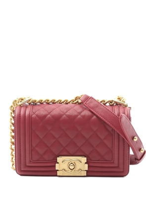 CHANEL Pre-Owned 2018-2019 small Boy shoulder bag - Red