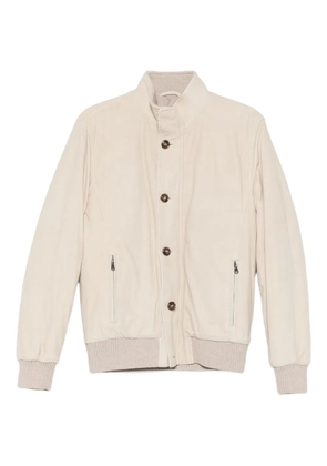 Barba buttoned zip-pocket jacket - Neutrals