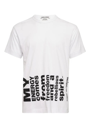 Comme Des Garçons print pattern T-shirt - White