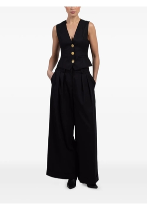 Françoise Anita button V-neck waistcoat - Black