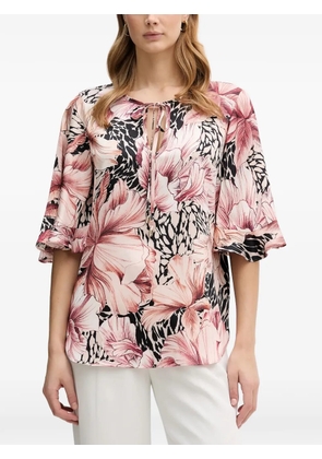 Joseph Ribkoff floral ruffled blouse - Pink