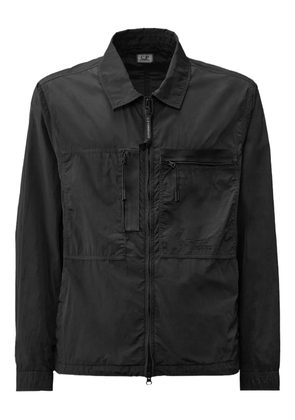 C.P. Company Chrome-R logo-embroidery shirt jacket - Black